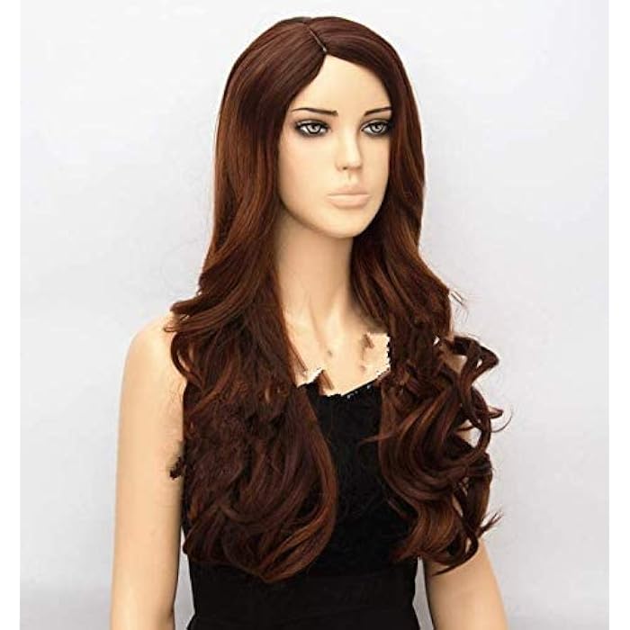 DILLARDS Fashion Pop Women Natural Wavy Hair Long Curly Fluffy Wig For Lady Brown Gradient Hc-D610 - Image 5